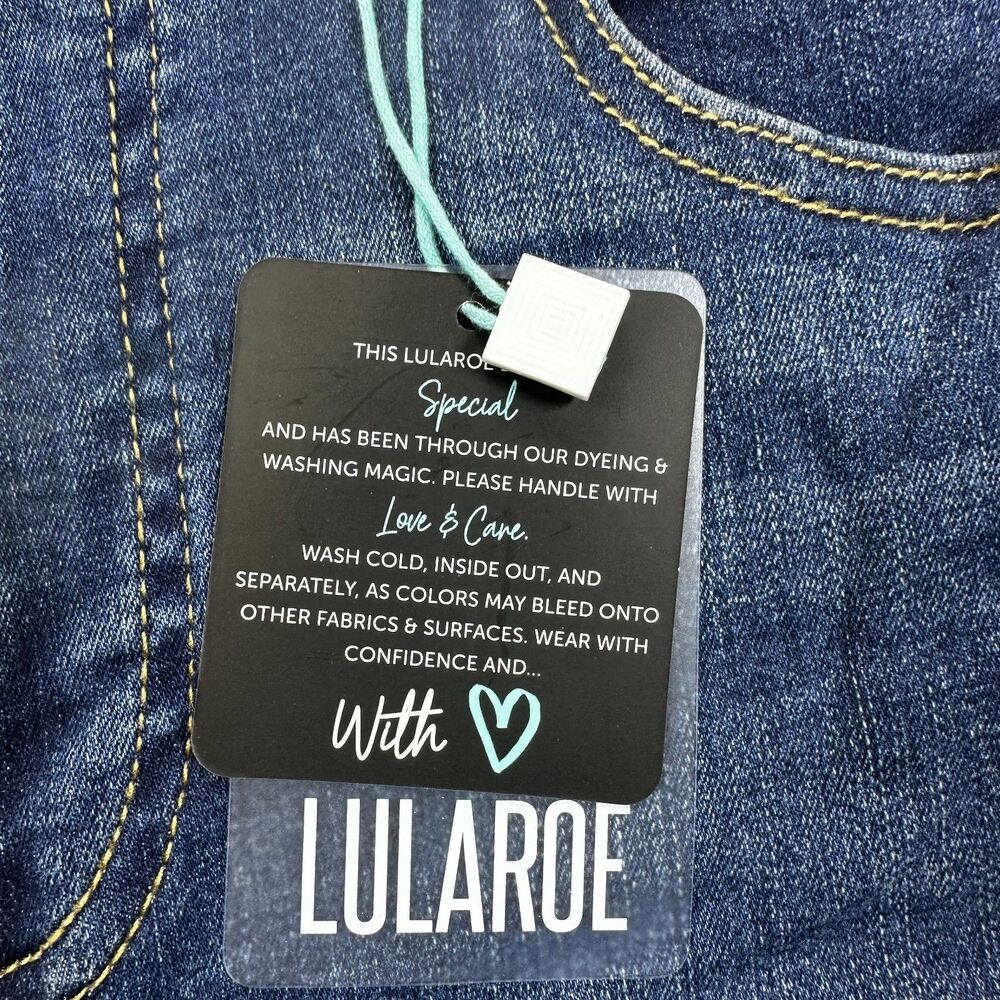 NWT LuLaRoe Jeans Womens 30 Blue Skinny Stretch Denim Shaping Waistband - Picture 4 of 12